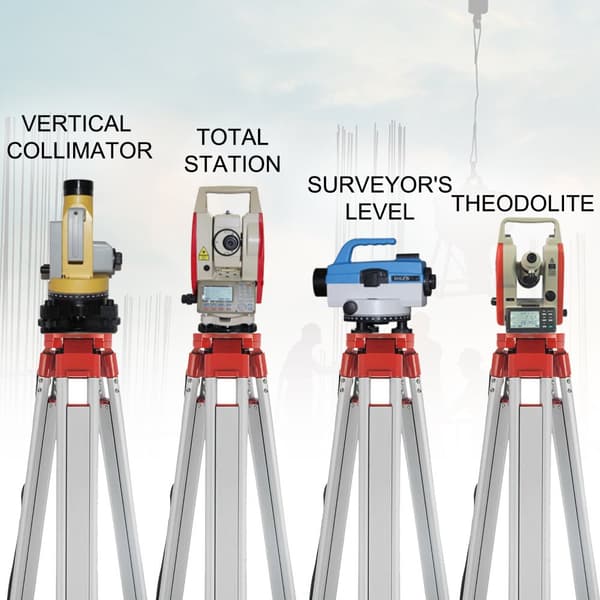 Rotationslaser, niveaulasermaskiner, 5M længde med 1,65 m aluminiumsstativ og tripod til præcise målinger.