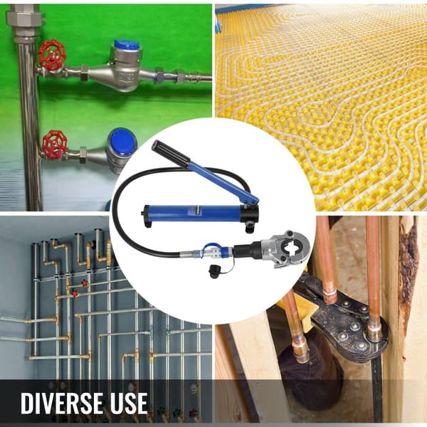 Hydraulisk Crimpetang 6T, Presstang til 16-32MM U-formet og TH-formet, håndholdt PE-X værktøj til kompositrør.