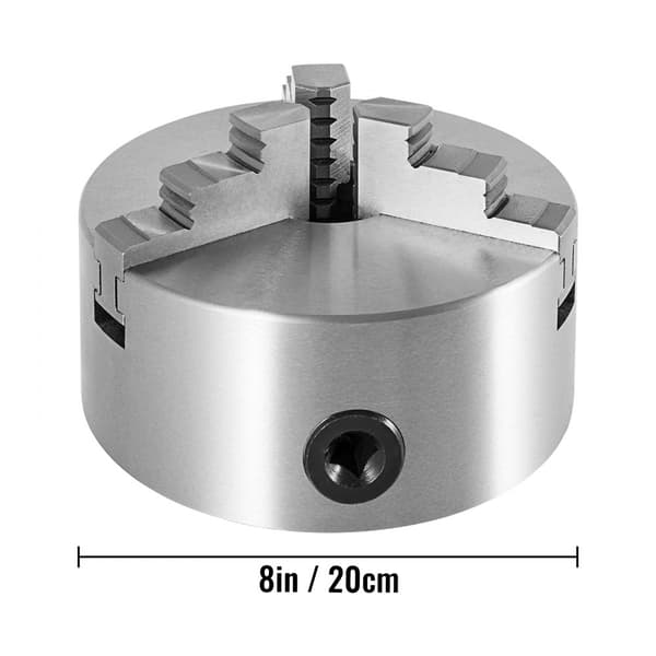 Metal Dreibackenfutter K11-200A 200 mm til metalbearbejdning, selvcentrerende og perfekt til drejebænkeudstyr.