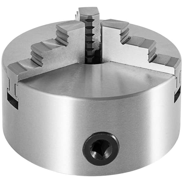 Metal Dreibackenfutter K11-200A 200 mm til metalbearbejdning, selvcentrerende og perfekt til drejebænkeudstyr.