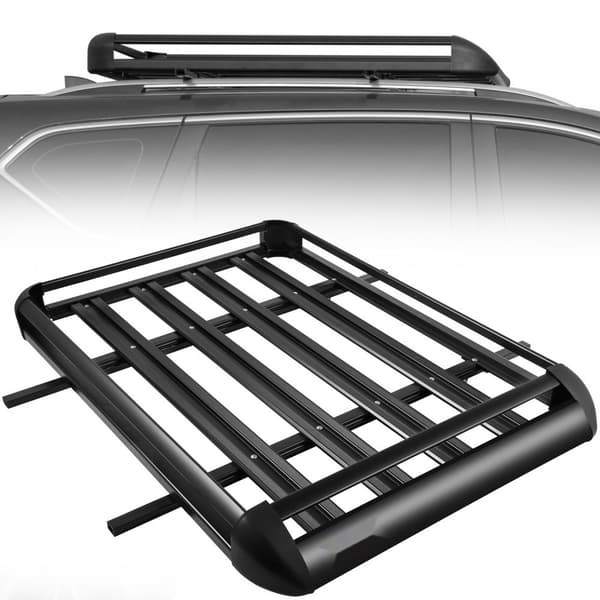 Universal 64x40 tums takkorg, aluminium takräcke, korg lasthållare XL-B för bil Top Bagage SUV-hållare (63" X 40").