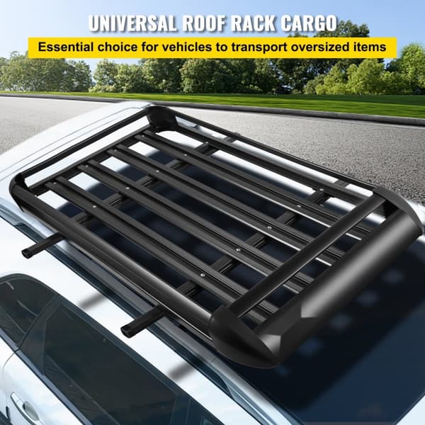 Universal 64x40 tums takkorg, aluminium takräcke, korg lasthållare XL-B för bil Top Bagage SUV-hållare (63" X 40").
