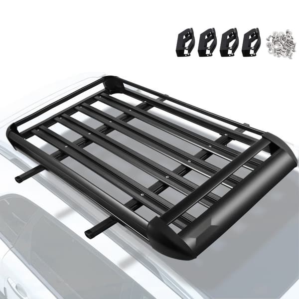 Universal 64x40 tums takkorg, aluminium takräcke, korg lasthållare XL-B för bil Top Bagage SUV-hållare (63" X 40").