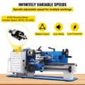 Miniatyrbillede 4 af 9: Drejemaskine 550W, præcisions metal drejebænk 7x12 tommer, 2500RPM, kompakt og effektiv til metallbearbejdning.