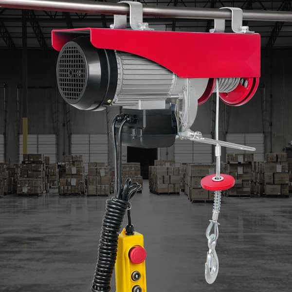 Elektrisk lyftanordning, 2200 lbs kapacitet, 1600W 220V ståltrådsvinsch, 14ft fjärrkontroll, 40ft lyfthöjd, kopparmotor.