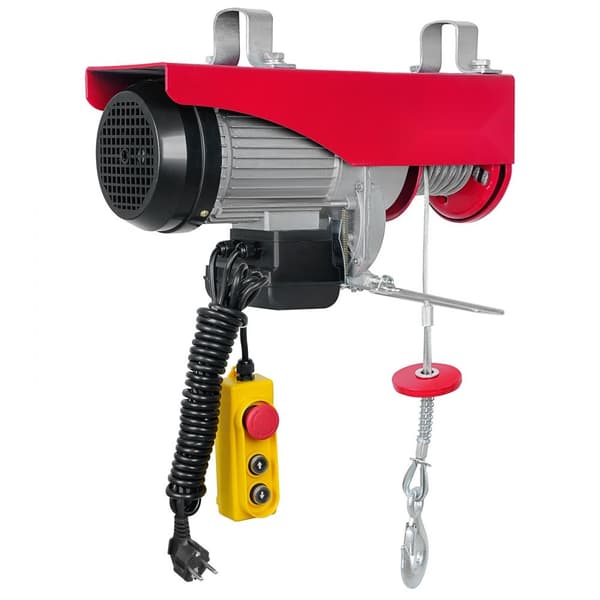 Elektrisk lyftanordning, 2200 lbs kapacitet, 1600W 220V ståltrådsvinsch, 14ft fjärrkontroll, 40ft lyfthöjd, kopparmotor.