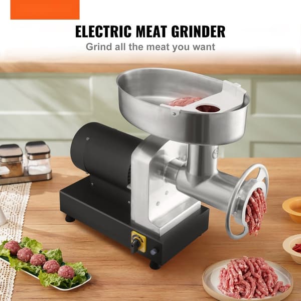 Tungt elektrisk köttkvarn 992 Lb/H kapacitet 1100W & korvstoppare.