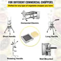 Miniatyrbild 6 av 9: Franska fritesskärare Chopper, utbyte av blad & tryckblock, 1/4 tum, 3 st.