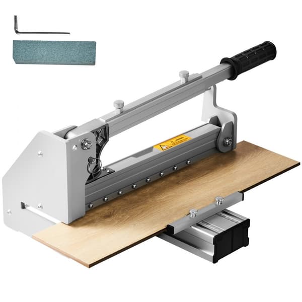 Gulvskærer 330 mm til nem skæring af vinylplanker, laminat og mere. Skæredybde på 12 mm. Ideel til LVP, WPC, SPC, LVT, VCT og PVC.