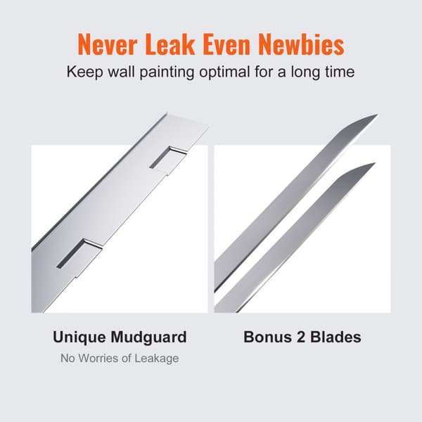 Gipsplader mudderboks med aluminiumsfinish, 10" bred, inkl. 2 rustfrie knive (10"/12"). Ideel til hurtig rengøring af vægge.