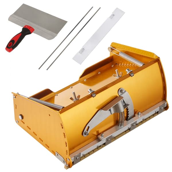Gipsväggs plattlåda, 10-tums snabbfinish, aluminium Mud Box för gips, extra 2 rostfria blad (10/12-tum)