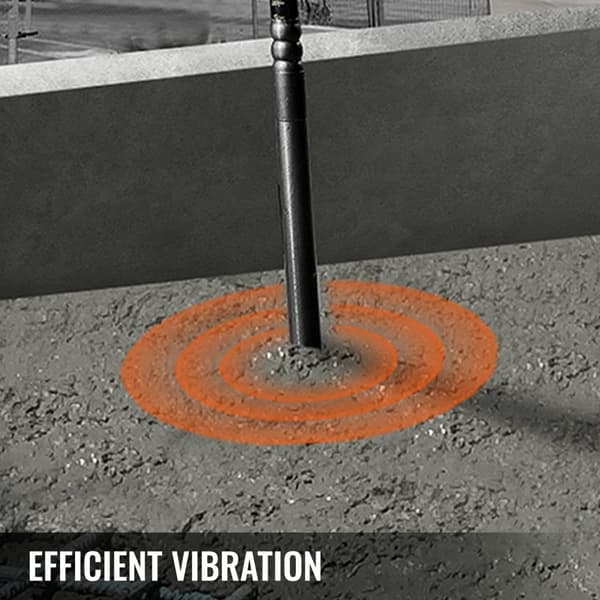 800W sähköinen betonitärytin, 1,5 m letku, 35 mm - kompakti, kevyt ja tehokas työkalu betonin tiivistämiseen.