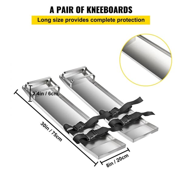 Beton-knæbrædder 30'' x 8'' slider, rustfrit stål, bevægelige skydere med stropper til cement og betonfinish.