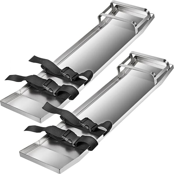 Betong Knäbrädor 30'' x 8'' Slider, Rostfritt stål Kneeboards, Par rörliga skjutreglage med betongband för cement.