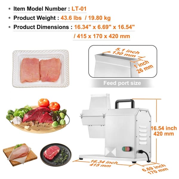 Kaupallinen lihanhuuhtelukone, kestävä ruostumaton teräs, 450 W, mukana kahva, lihapihdit ja harja.
