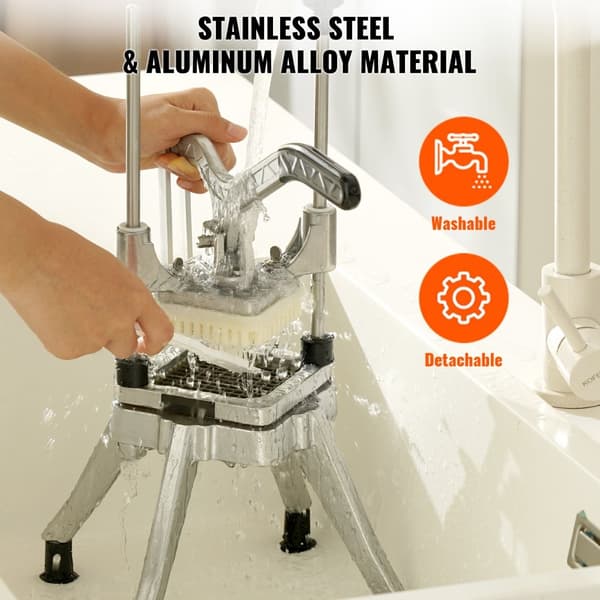 Kommerciel grøntsagshakker med 1/4" klinge. Heavy Duty, professionel maddicer i rustfrit stål til tomater, peberfrugter og svampe.