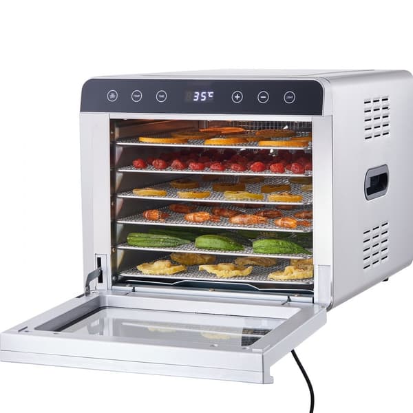 6 brickor mattorkarmaskin rostfritt stål 700W Jerky och frukttorkning - effektiv och hållbar torkning!