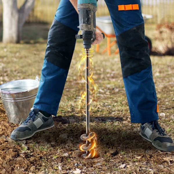 Sneglebor til plantning, 1,6 x 16,5 tommer, spiralbor til løg og hulgravning, 3/8" sekskant holder. Ideel til havearbejde!