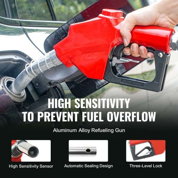 Polttoaineletkun kelat, vetäytyvä dieselletku, 3/4 tuumaa x 50 jalkaa, automaattinen tankkauspistooli.