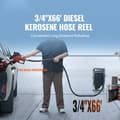 Miniatyrbild 2 av 9: Kraftstoffslangrulle, infällbar dieselslangrulle, 3/4 tum x 20 meter, automatisk påfyllningsmunstycke