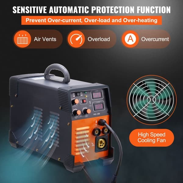 MIG Svetsare 200 Amp MIG TIG Bågsvets 3 i 1 220V IGBT DC Inverter Svetsmaskin med Digital Display Combo