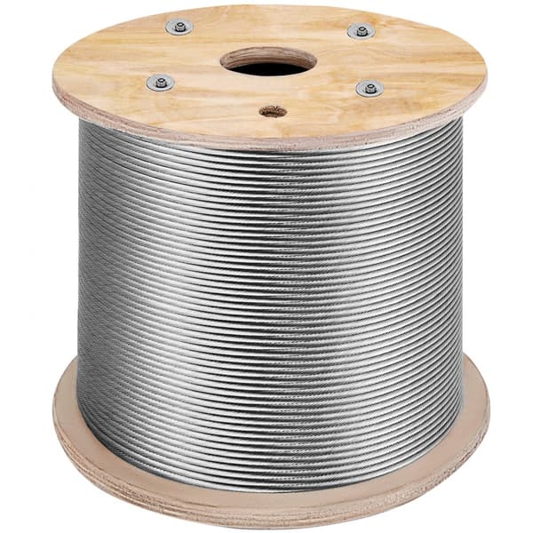 Ruostumattomasta teräksestä valmistettu 3/16" 1x19 kaapeli, 1000 jalkaa.