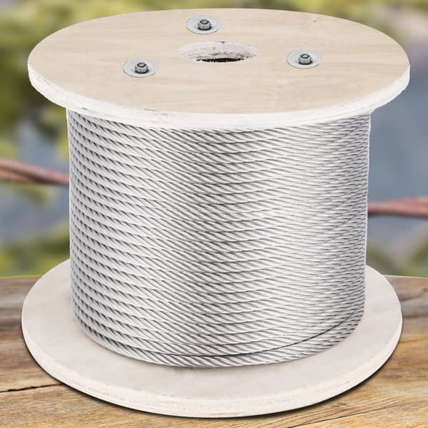 316 rostfritt stål wire rope kabel 5/32 tum 1x19 500 fot spole