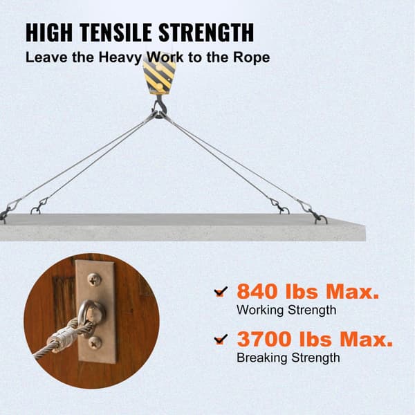 3/16 tommer 7x19 rustfrit stål flykabelrulle, 500FT T304 wire rope til udskiftning af kabelvinsj. Kvalitetsmateriale.