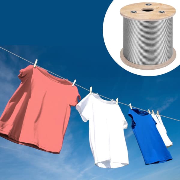 3/16 tommer 7x19 rustfrit stål flykabelrulle, 500FT T304 wire rope til udskiftning af kabelvinsj. Kvalitetsmateriale.