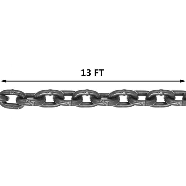 4M lyftkedjeslinga, 8MM hängande kedja, 5T G80 motorkedjelyft i stål, lyfter 5 ton med 4 ben och justerare.