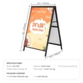 Miniatyrbillede 7 af 9: A Frame Fortovsskjold, 24x36 tommer, holdbart dobbeltsidet skilt til udendørs sandwichreklame (kun ramme).