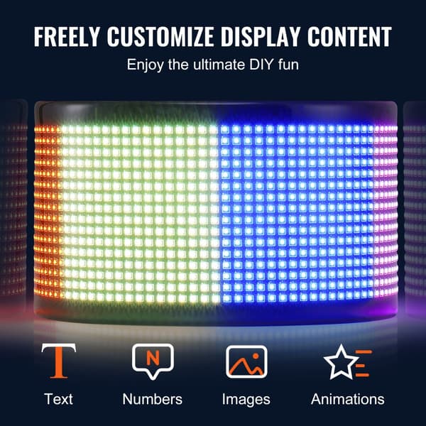 Ohjelmoitava LED-kyltti 83,5x20cm, rullaava P5 Full Color näyttötaulu.