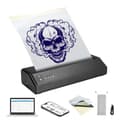 Miniatyrbillede 1 af 9: Tatoveringsoverførsel med stencilprinter, trådløs Bluetooth, inkl. 10 transferpapir og stofpose. Bærbar til Android, iOS, iPad og PC.