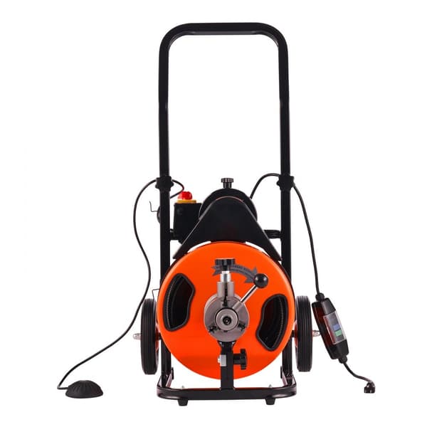 Avloppsrengöringsmaskin Elektrisk avloppsskruv 75 FT x 3/8 Tum med automatisk matning