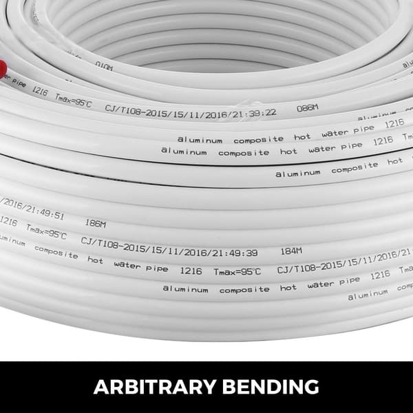 656Ft 1/2" PEX-AL-PEX letku, säteilevä lattialämmitys, 200m alumiinikerros, erinomainen LVI-ratkaisu.
