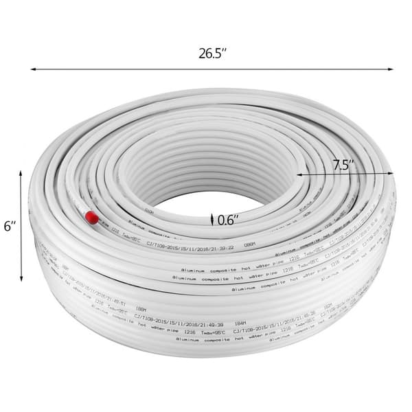 656Ft 1/2" PEX-AL-PEX letku, säteilevä lattialämmitys, 200m alumiinikerros, erinomainen LVI-ratkaisu.