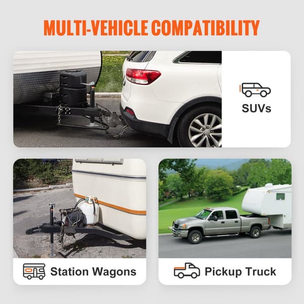 A-Frame trailerkobling, passer til 2-tommers kugle, 7000 lbs kapacitet, robust stål, perfekt til stationcars, pickups og campingvogne.