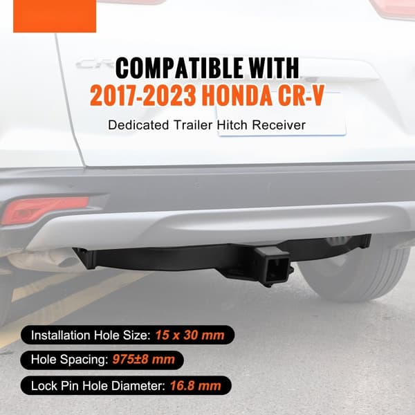 Luokka 3 vetokoukku, 2" vastaanotin, Q455B teräsrunko, yhteensopiva 2017-2023 Honda CR-V:n kanssa, 6000 lbs.