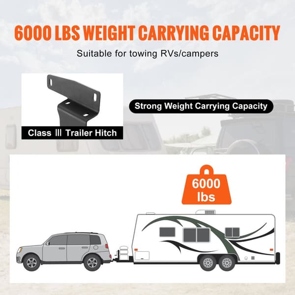 Luokka 3 vetokoukku, 2" vastaanotin, Q455B teräsputkirunko, yhteensopiva 2019-2023 Toyota RAV4, 6000 lbs, Multi-Fit.