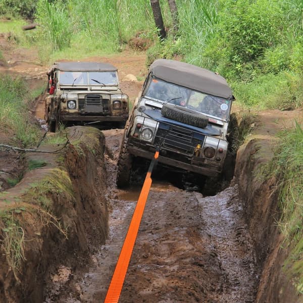 Off-Road palautussarja, 3" x 30', kestävä - 30 000 lb vetohihna, D-rengaskahleet, säilytyspussi mönkijöille ja jeepeille.