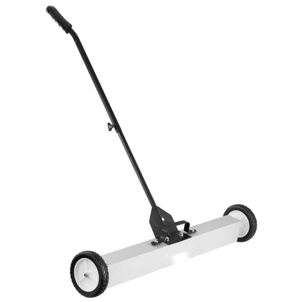 55 lbs:n pyörivä magneettinen lakaisukone, 24" teleskooppikahvalla, helppo puhdistus autotallissa ja pihalla.