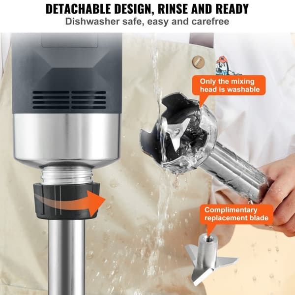 Kommerciel Heavy Duty nedsænkningsblender 500W med variabel hastighed – perfekt til professionelle køkkener!