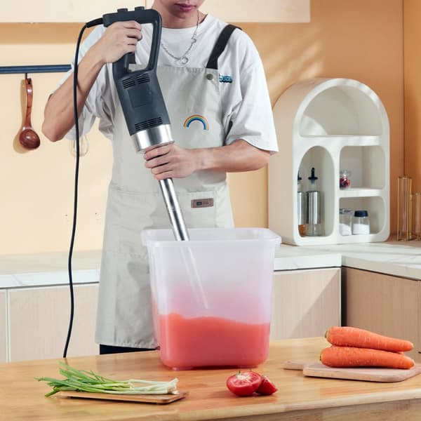 Kommerciel Heavy Duty nedsænkningsblender 500W med variabel hastighed – perfekt til professionelle køkkener!