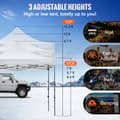 Miniatyrbillede 4 af 7: 10 x 10 FT pop-up pavillon med aftagelige sidevægge og hjul. UV-resistent, vandtæt telt til fest og have, hvid farve.