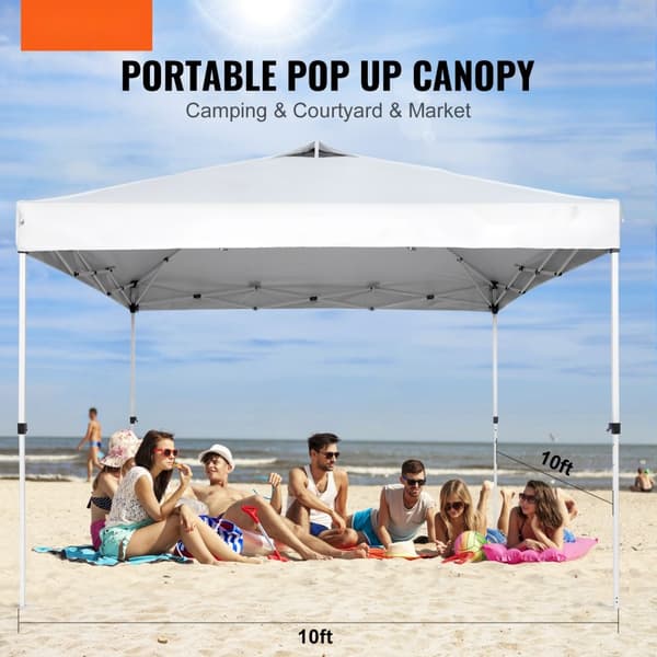 Pop Up Canopy Partytält 10 x 10 fot med bärväska för camping, utomhus och fest.