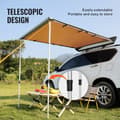 Miniatyrbillede 4 af 9: Sideskærm til bil, 6,6' x 8,2', UV50+ kraftig markise med vandtæt taske. Justerbar højde, ideel til lastbiler og campingvogne.