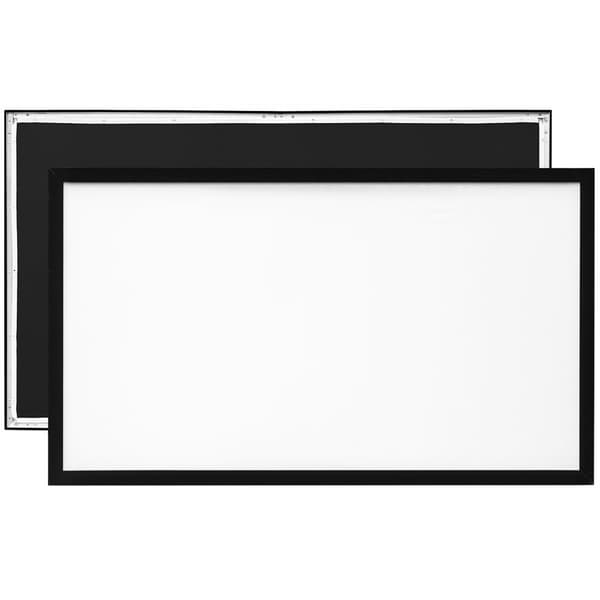 Beamer lærred 257 cm x 150 cm, diagonalt mål 279 cm, PVC loftsmontage, 15 kg projektionsflade med 160° synsvinkel, ideelt til udendørs aktiviteter.