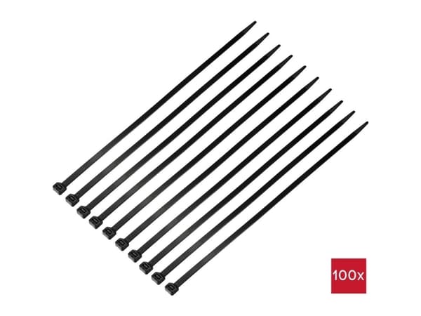 TRU COMPONENTS TC-12523704 Nippuside 380 mm 7,6 mm Musta 100 kpl