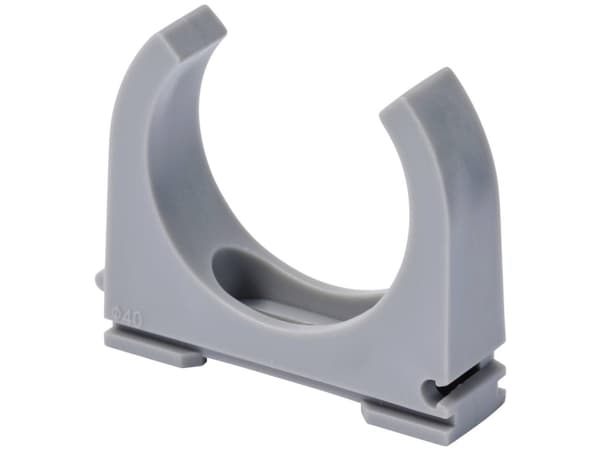 TRU COMPONENTS Kabelclips TC-12533308 Bundt-Ø-område 40 mm (max) Grå 20 stk