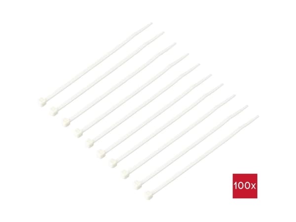 TRU COMPONENTS TC-12533332 Kabelsko 150 mm 3,6 mm Vit 100 st
